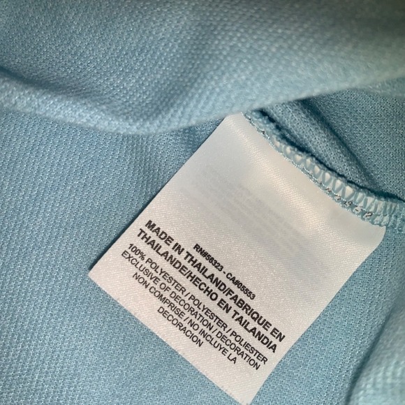 Nike Dri-FIT Active Top Athletic T-Shirt V-Neck Short Sleeve Blue Size large - Picture 6 of 9